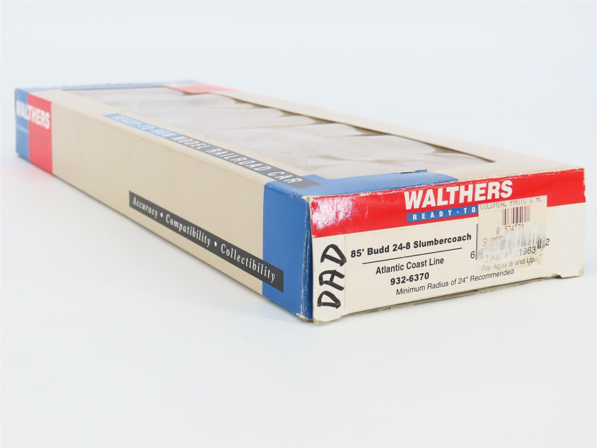HO Scale Walthers 932-6370 ACL 85&#39; Budd 24-8 Slumbercoach Passenger