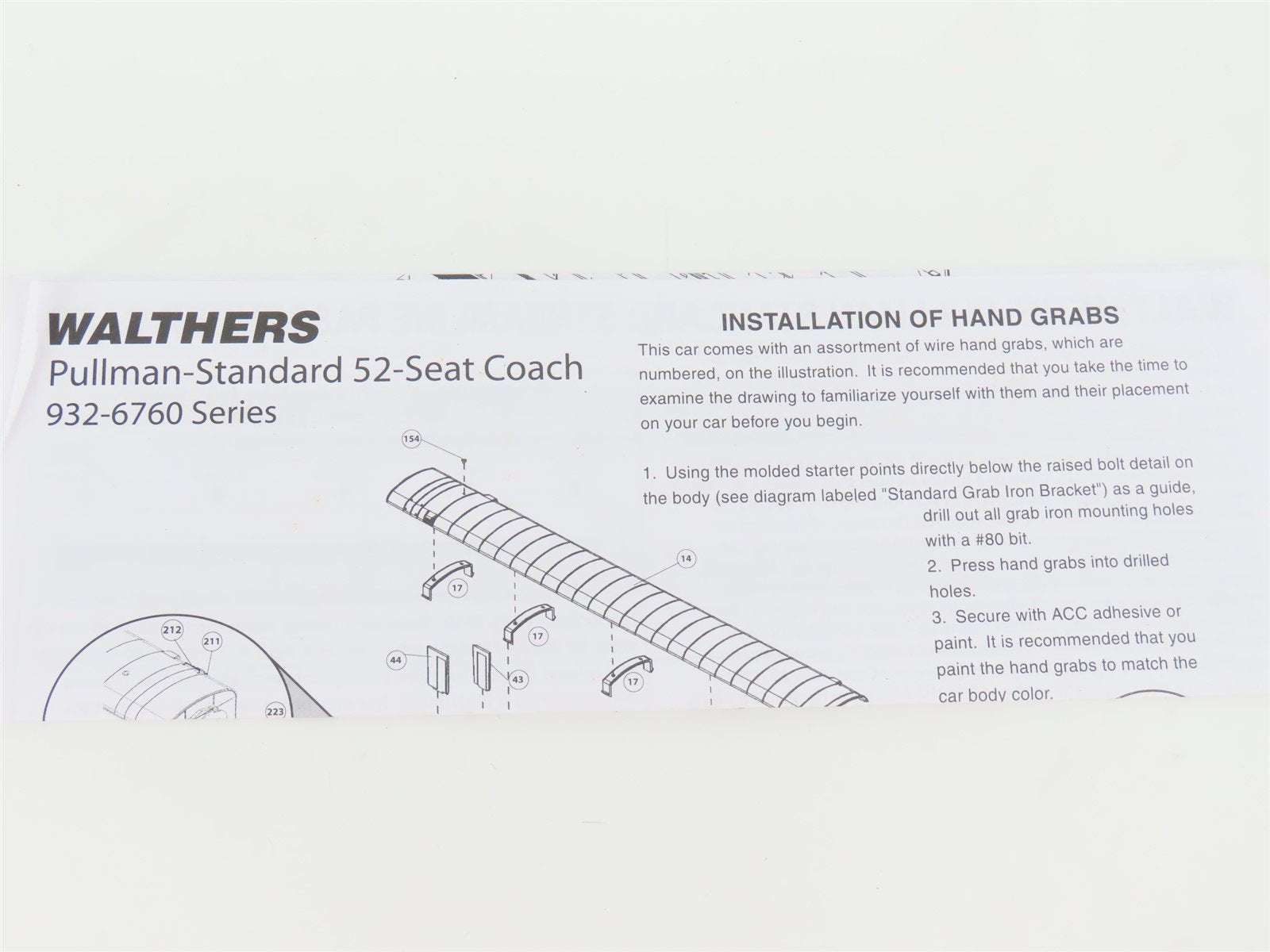 HO Scale Walthers 932-16764 ACL Atlantic Coast Line 52-Seat Coach Passenger