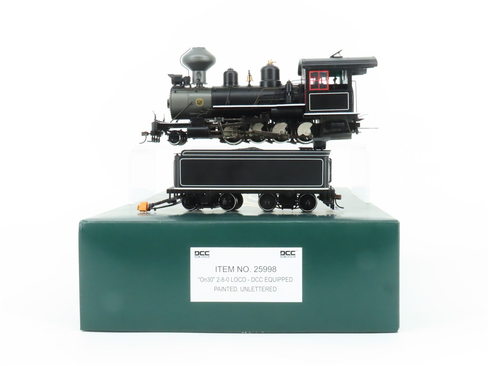 On30 Scale Bachmann Spectrum 25998 Unlettered 2-8-0 Steam Locomotive w/ DCC