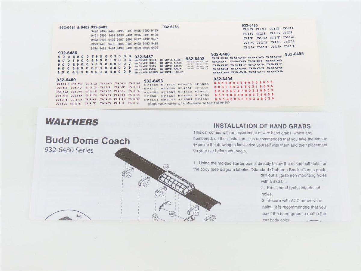 HO Scale Walthers 932-6484 AMTK Amtrak Ph 4 85&#39; Budd Dome Coach Passenger Car
