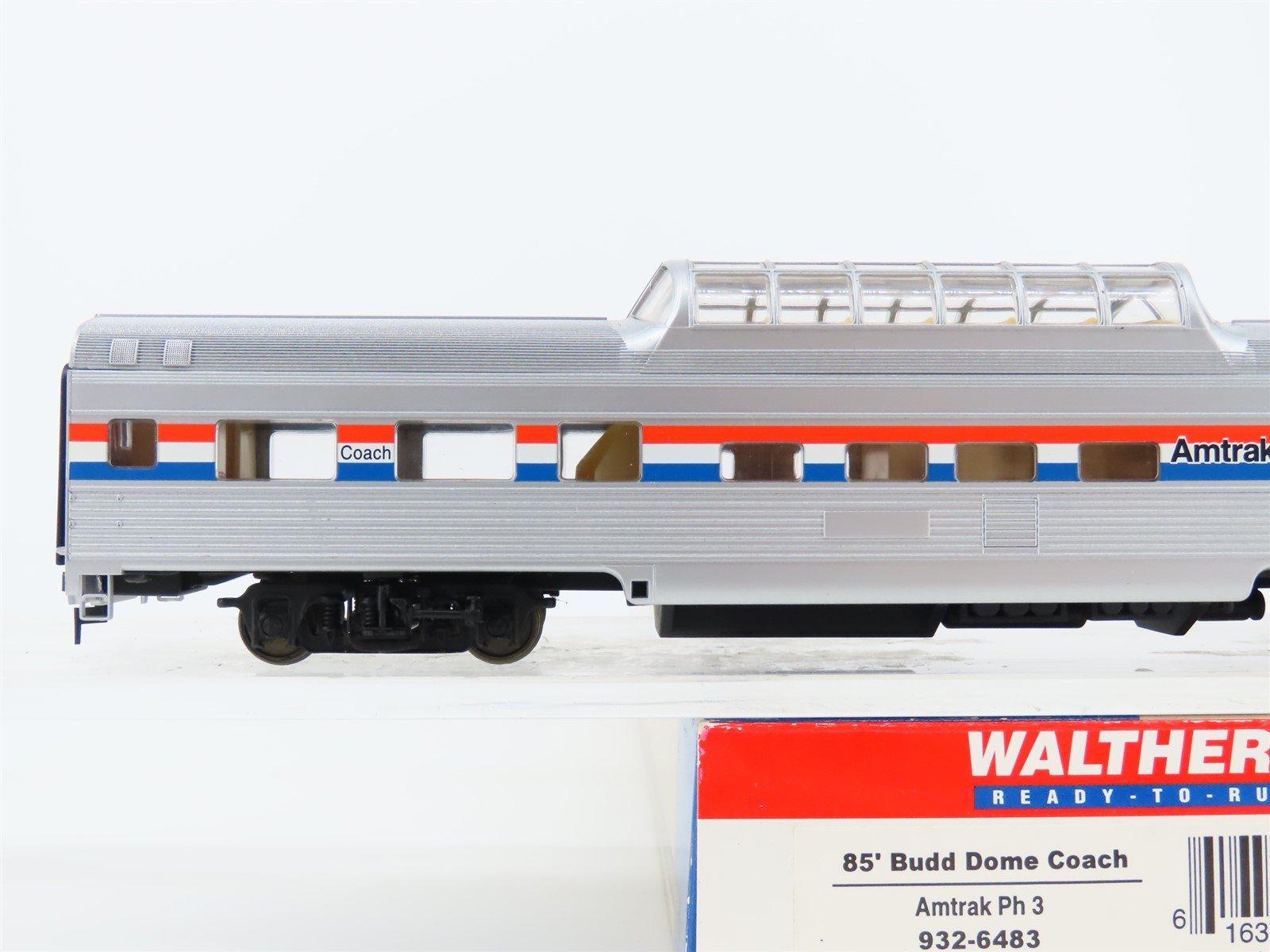 HO Scale Walthers 932-6483 AMTK Amtrak Ph 3 85' Budd Dome