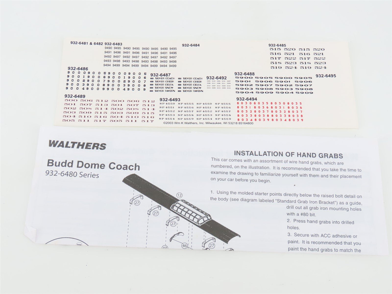 HO Scale Walthers 932-6483 AMTK Amtrak Ph 3 85' Budd Dome Coach Passenger Car