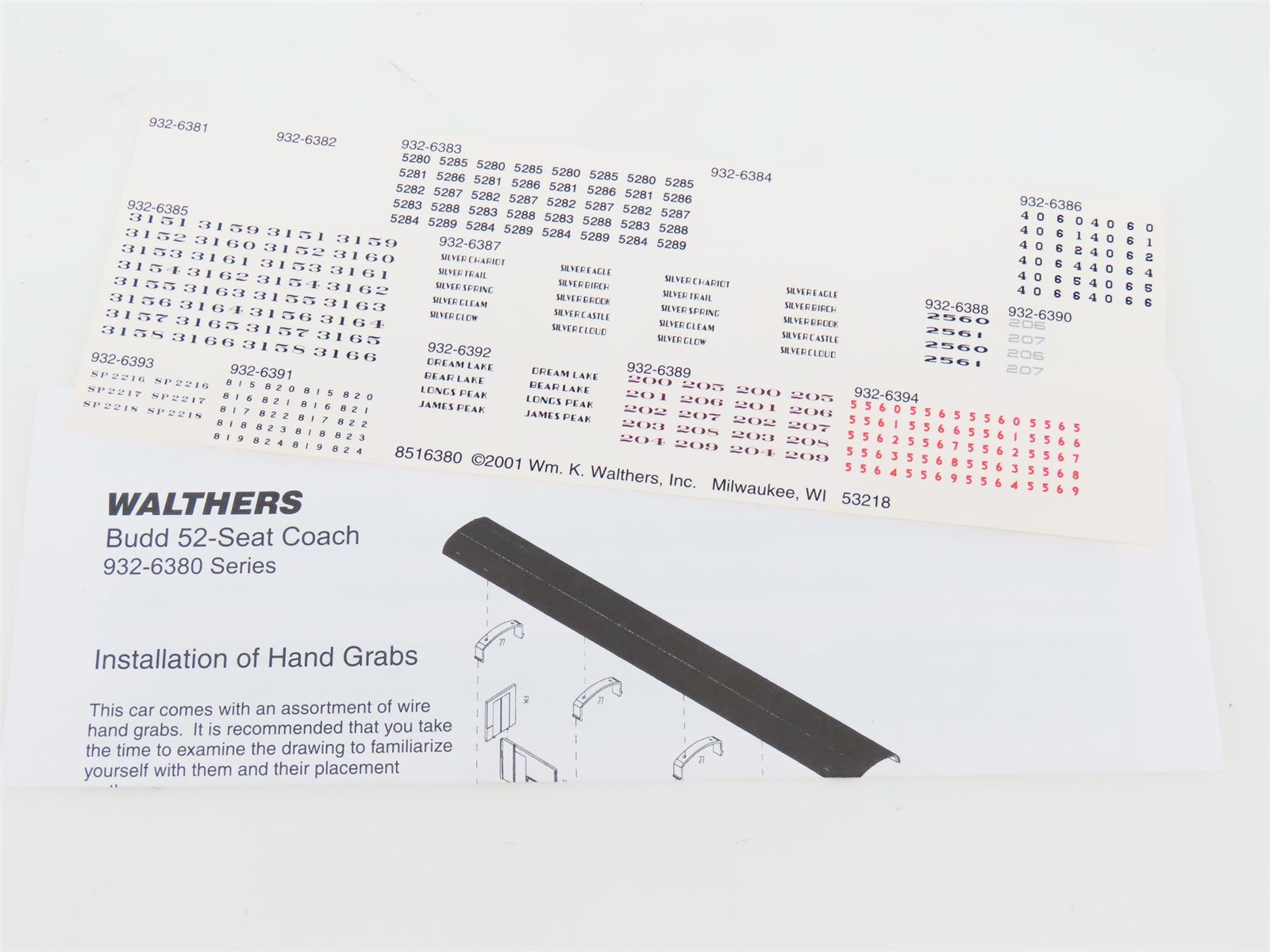 HO Scale Walthers 932-6383 AMTK Amtrak Ph 3 85' Budd 52-Seat Coach Passenger