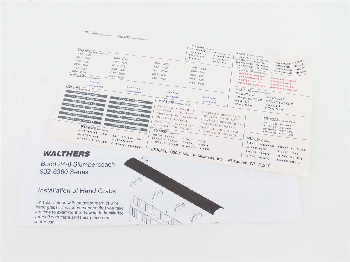 HO Walthers 932-6363 AMTK Amtrak Ph 3 85&#39; Budd 24-8 Slumbercoach Passenger
