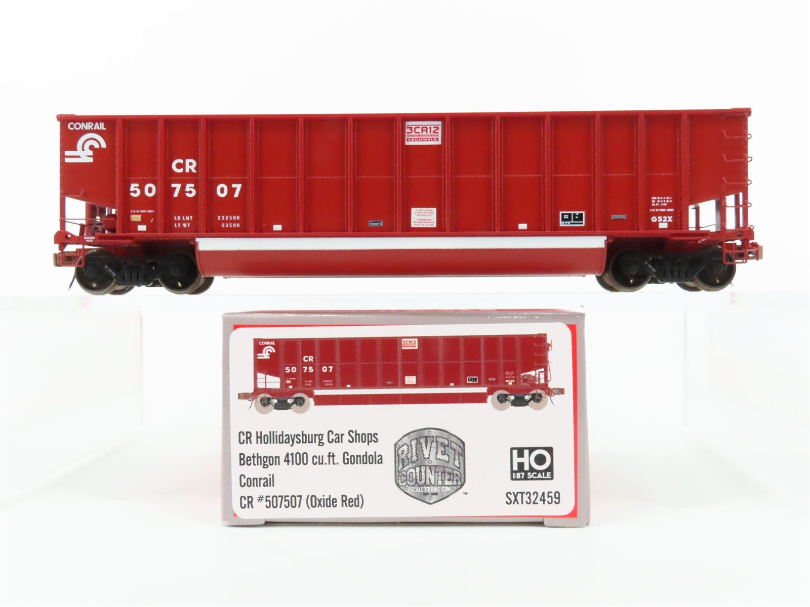 HO Scaletrains Rivet Counter SXT32459 CR Conrail Bethgon Gondola #507507
