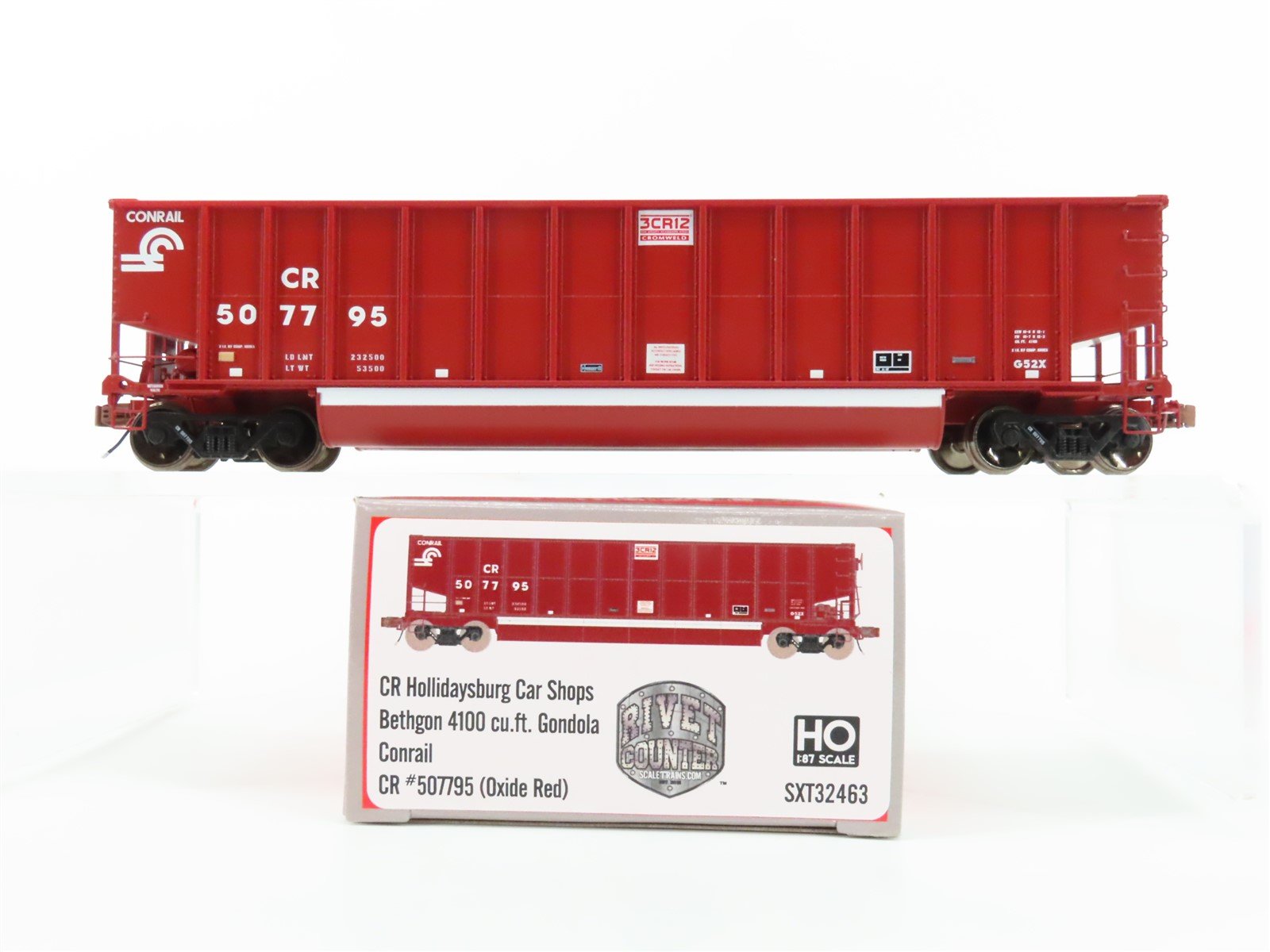 HO Scaletrains Rivet Counter SXT32463 CR Conrail Bethgon Gondola #507795