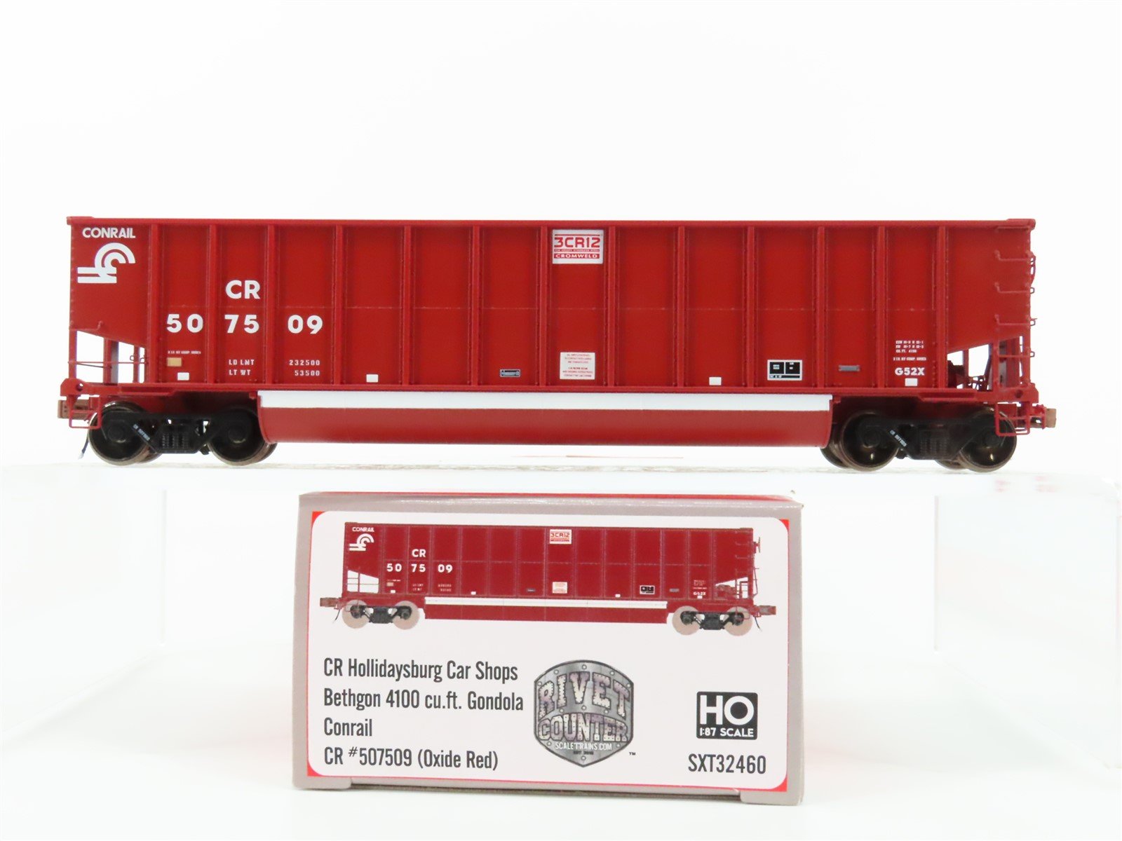 HO Scaletrains Rivet Counter SXT32460 CR Conrail Bethgon Gondola #507509