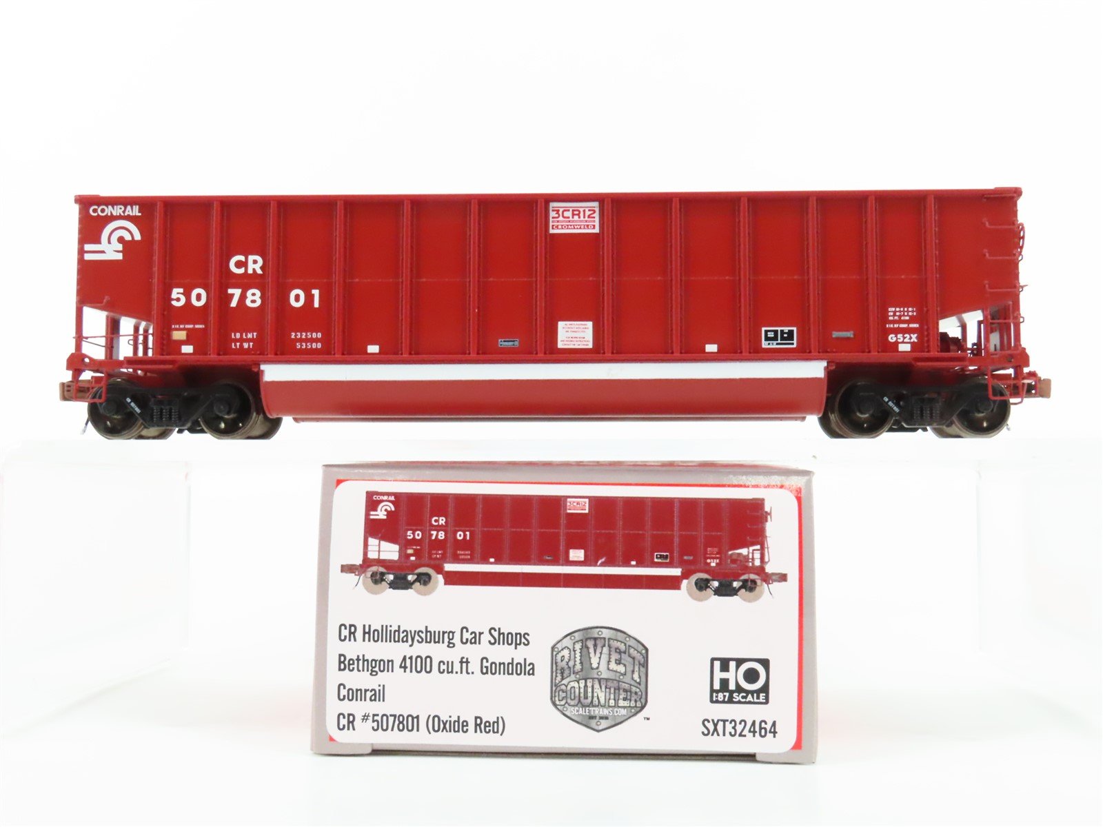 HO Scaletrains Rivet Counter SXT32464 CR Conrail Bethgon Gondola #507801