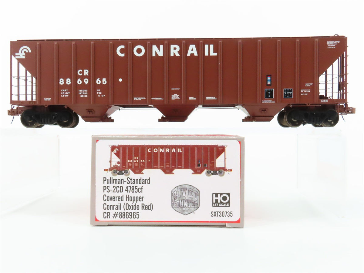 HO Scaletrains Rivet Counter SXT30735 CR Conrail 3-Bay Covered Hopper #886965