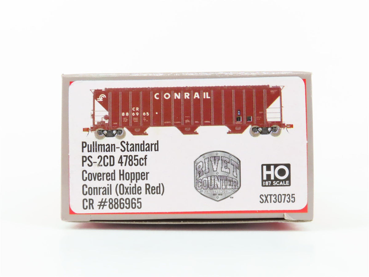 HO Scaletrains Rivet Counter SXT30735 CR Conrail 3-Bay Covered Hopper #886965