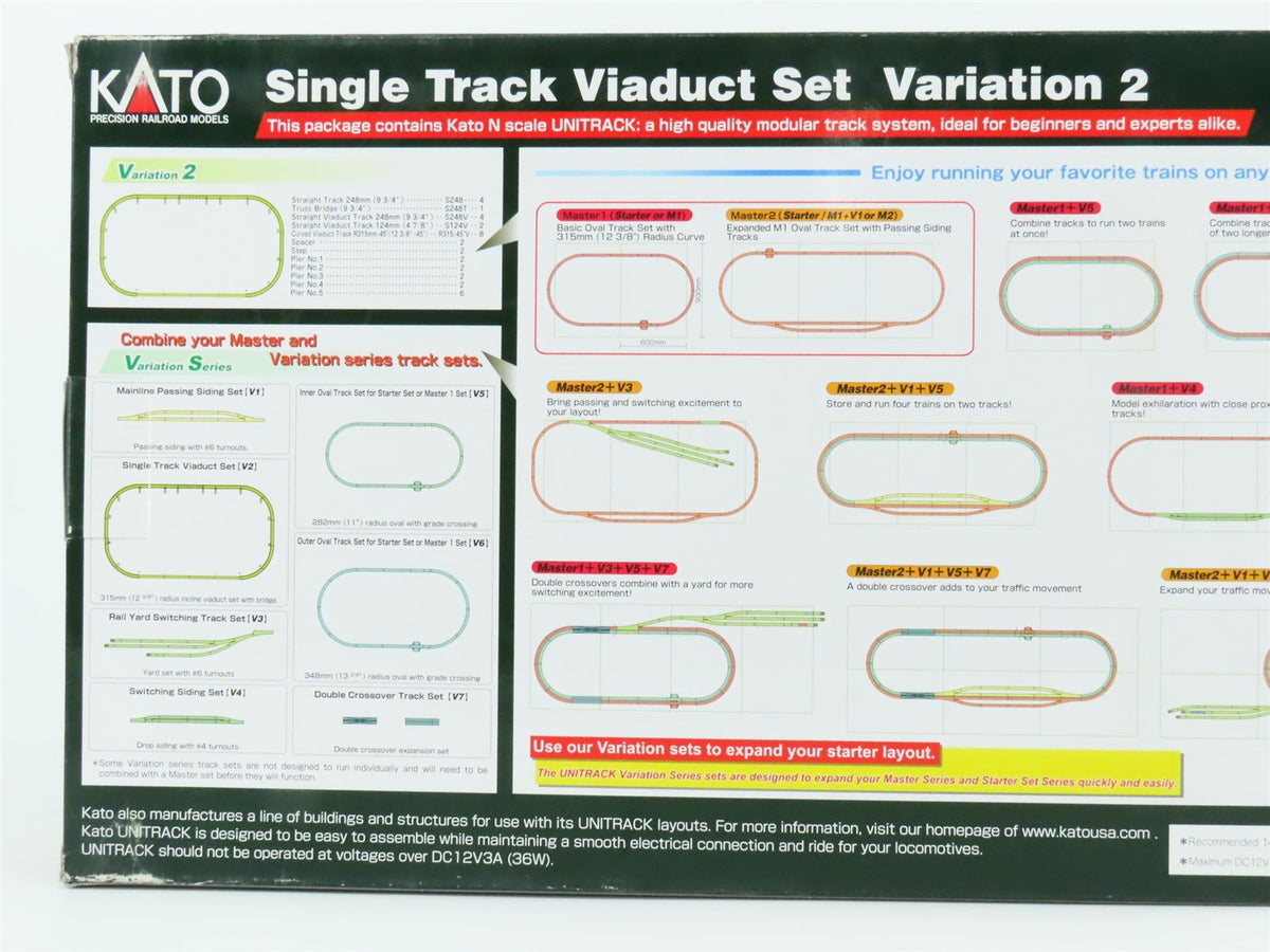 N KATO Unitrack 20-861-1 Single Track Viaduct Set V2 w/ Truss Bridge &amp; Piers