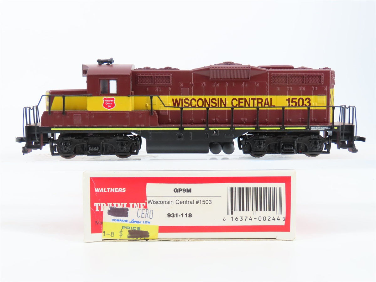 HO Scale Walthers 931-118 WC Wisconsin Central GP9M Diesel Locomotive #1503
