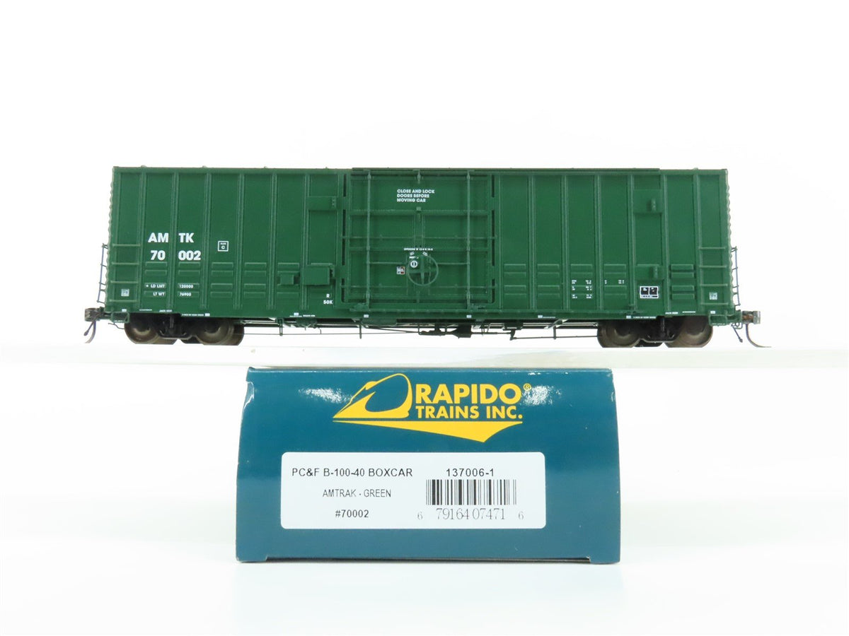 HO Scale Rapido 137006-1 AMTK Amtrak Single Door Box Car #70002