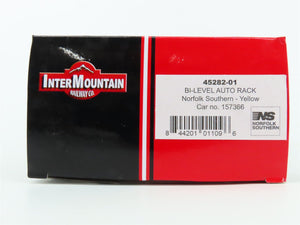 HO InterMountain 45282-01 TTGX NS Norfolk Southern Bi-Level Auto Rack #157366