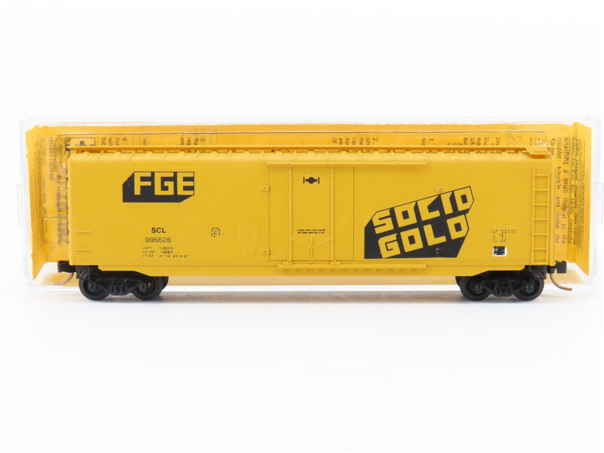 N Scale Micro-Trains/Kadee SCL FGE Gold 50&#39; Single Door Boxcar #996628 CUSTOM