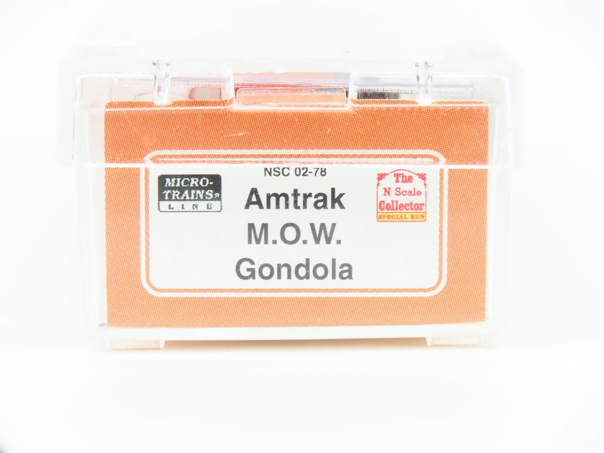 N Scale Micro-Trains MTL Special Run NSC 02-78 Unlettered Amtrak MOW Gondola