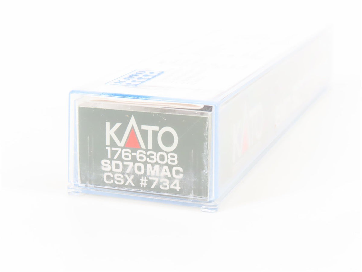 N Scale KATO 176-6308 CSX Transportation EMD SD70MAC Diesel #734 - DCC Ready