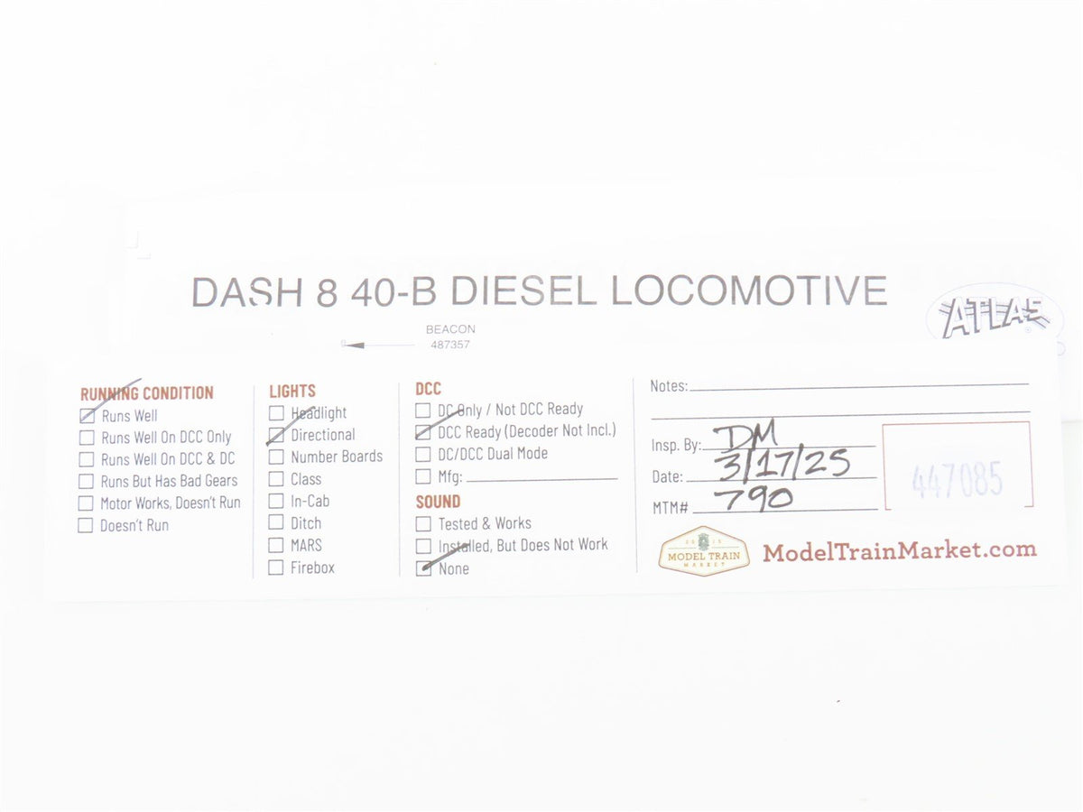 N Scale Atlas 48710 CSX Transportation GE Dash 8-40B Diesel #5933 - DCC Ready