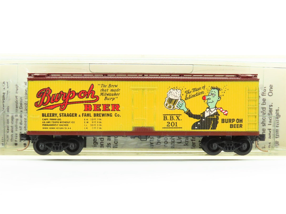 N Scale Kadee Micro-Trains MTL 47100 BBX Burp-oh Beer 40&#39; Wood Reefer #201