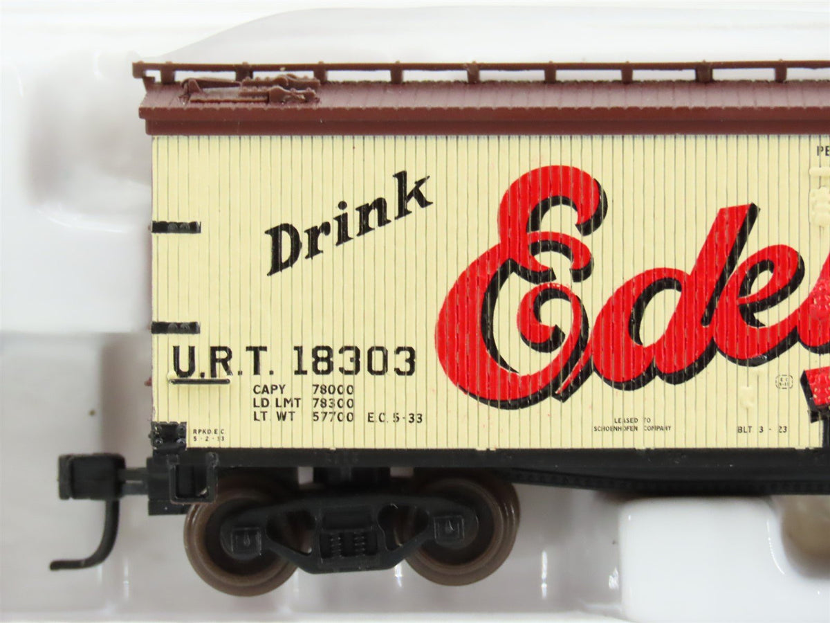 N Scale Atlas 41404 URT Edelweiss Beer 40&#39; Woodside Reefer #18303