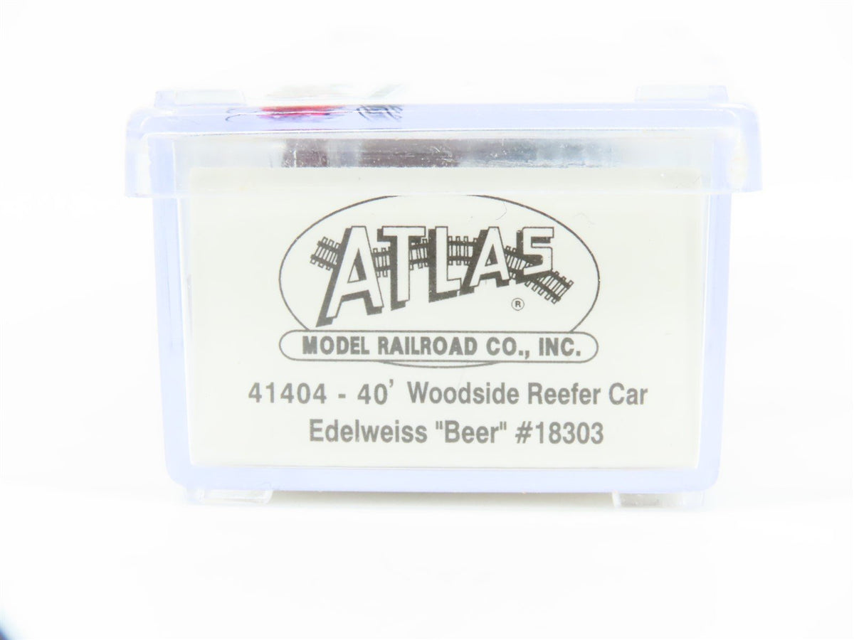 N Scale Atlas 41404 URT Edelweiss Beer 40&#39; Woodside Reefer #18303