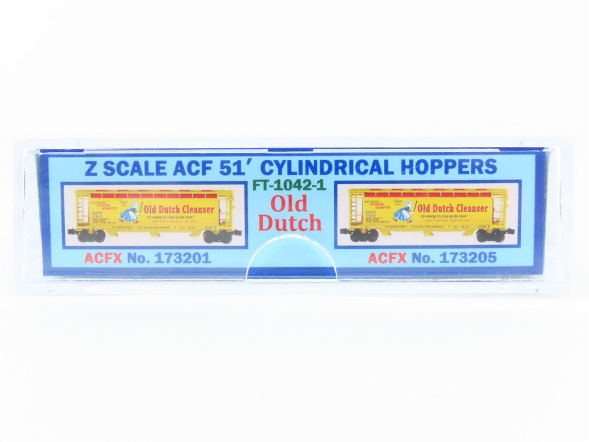 Z Scale Full Throttle FT1042 ACFX Old Dutch Cleanser 3 Bay Hopper Set #1