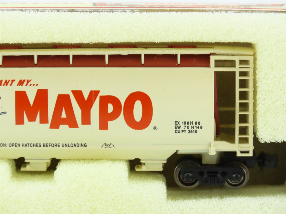 Z Scale Full Throttle FT1049 SHPX Maypo ACF 51&#39; Cylindrical 3 Bay Hopper Set #2
