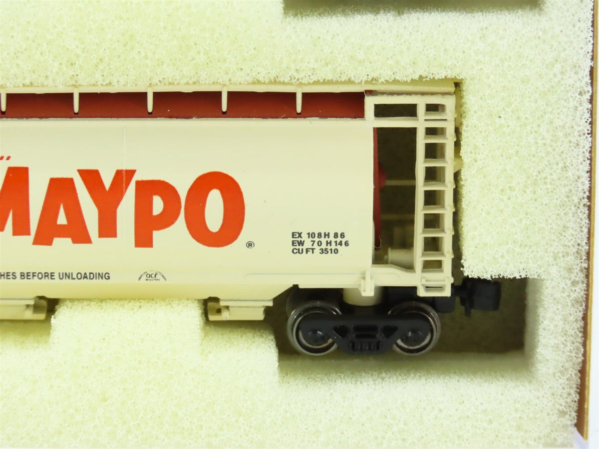 Z Scale Full Throttle FT1049 SHPX Maypo ACF 51&#39; Cylindrical 3 Bay Hopper Set #2