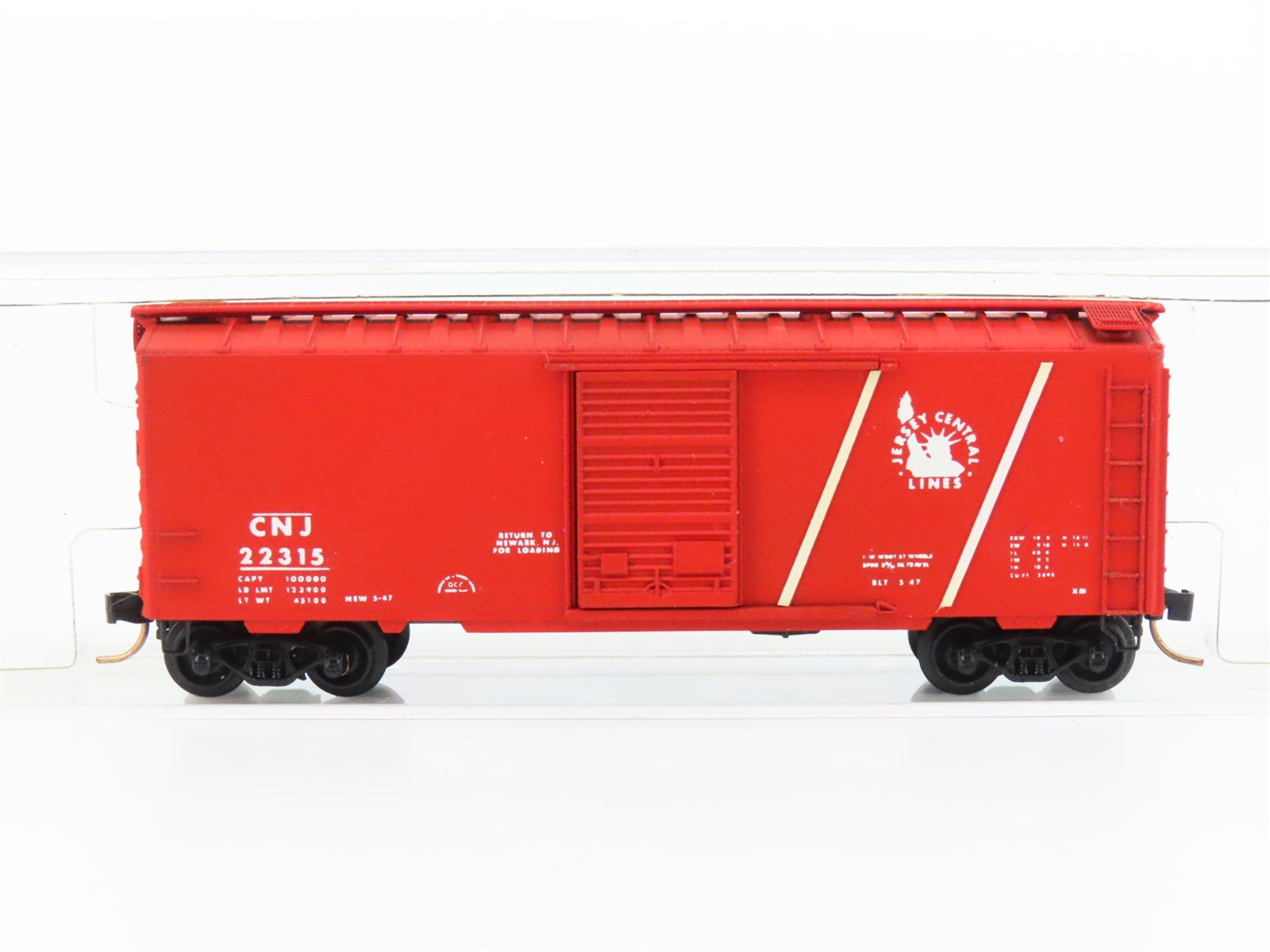 N Scale Micro-Trains/Kadee CNJ Railway 40' Single Door Boxcar #22315 CUSTOM
