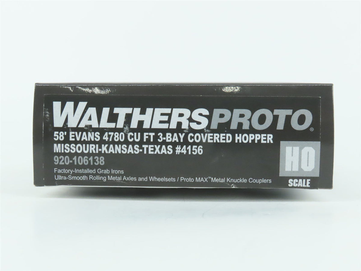HO Walthers Proto 920106138 MKT Missouri Kansas Texas 3 Bay Covered Hopper #4156