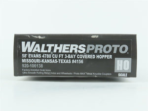 HO Walthers Proto 920106138 MKT Missouri Kansas Texas 3 Bay Covered Hopper #4156