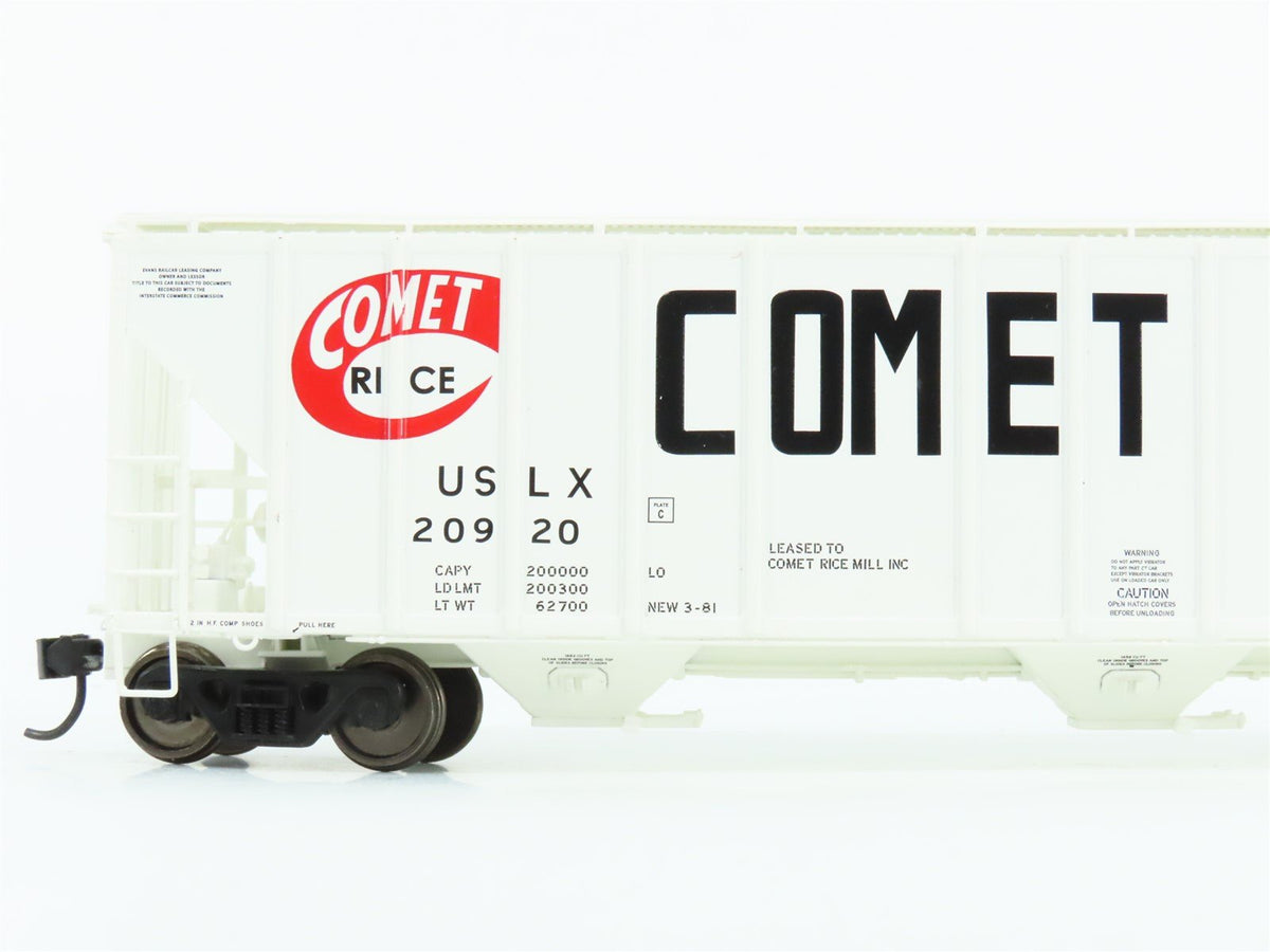 HO Walthers Proto 920106128 USLX Comet Rice 58&#39; 3 Bay Covered Hopper #20920