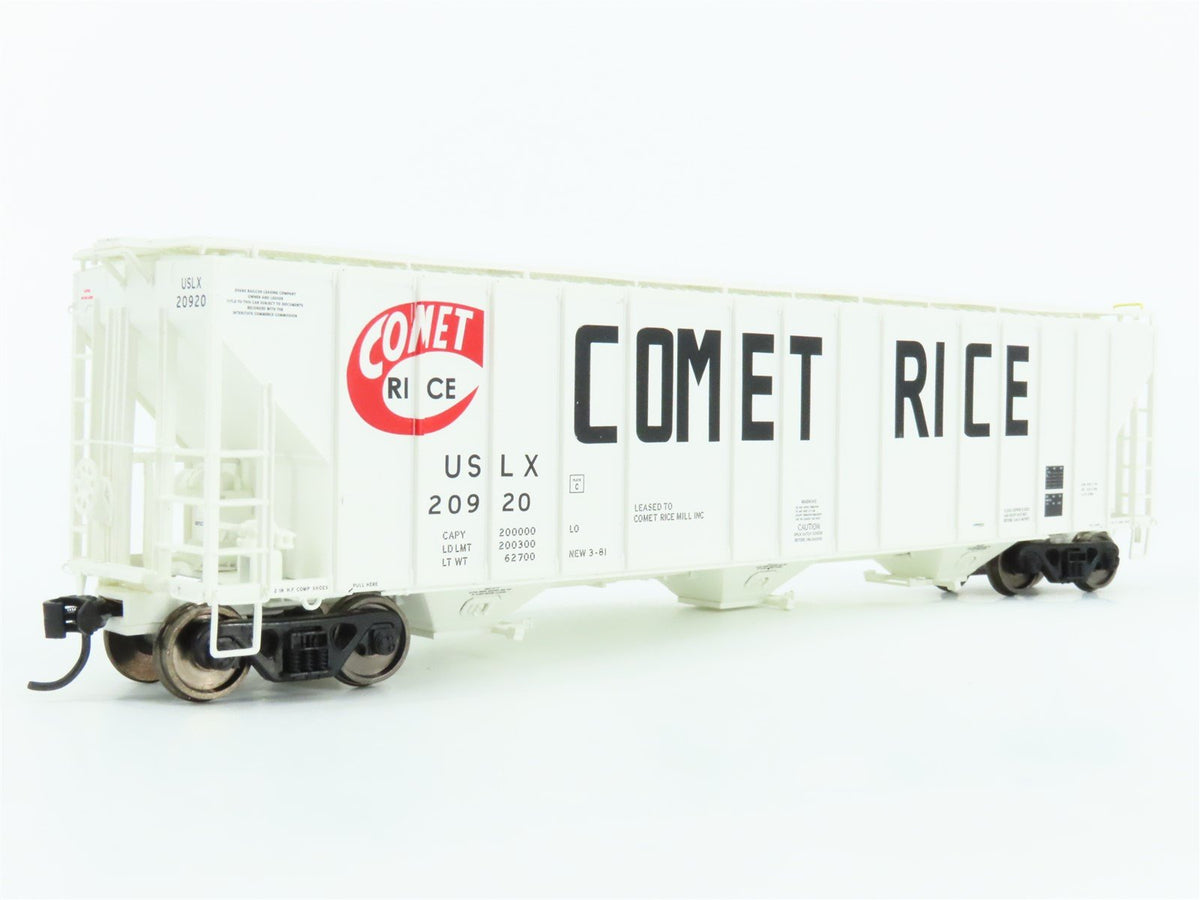 HO Walthers Proto 920106128 USLX Comet Rice 58&#39; 3 Bay Covered Hopper #20920