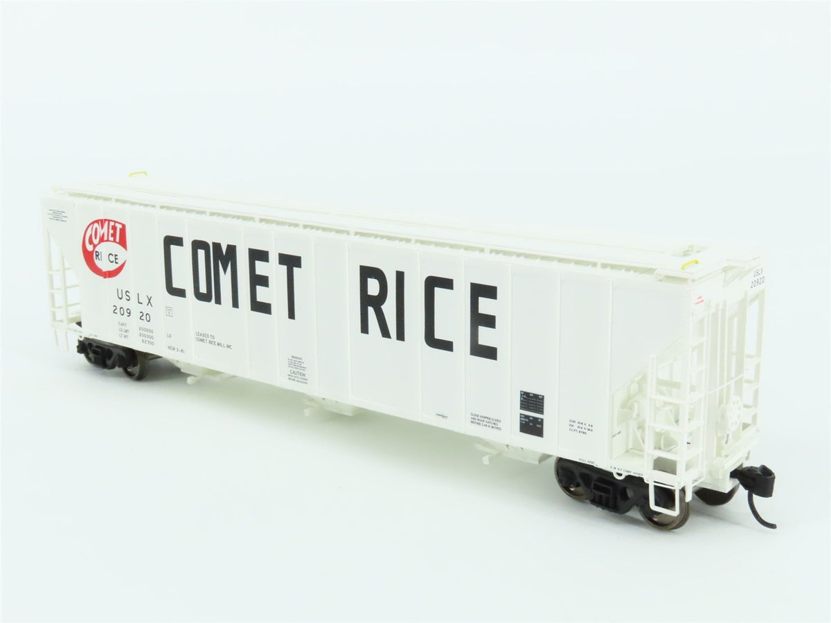 HO Walthers Proto 920106128 USLX Comet Rice 58&#39; 3 Bay Covered Hopper #20920