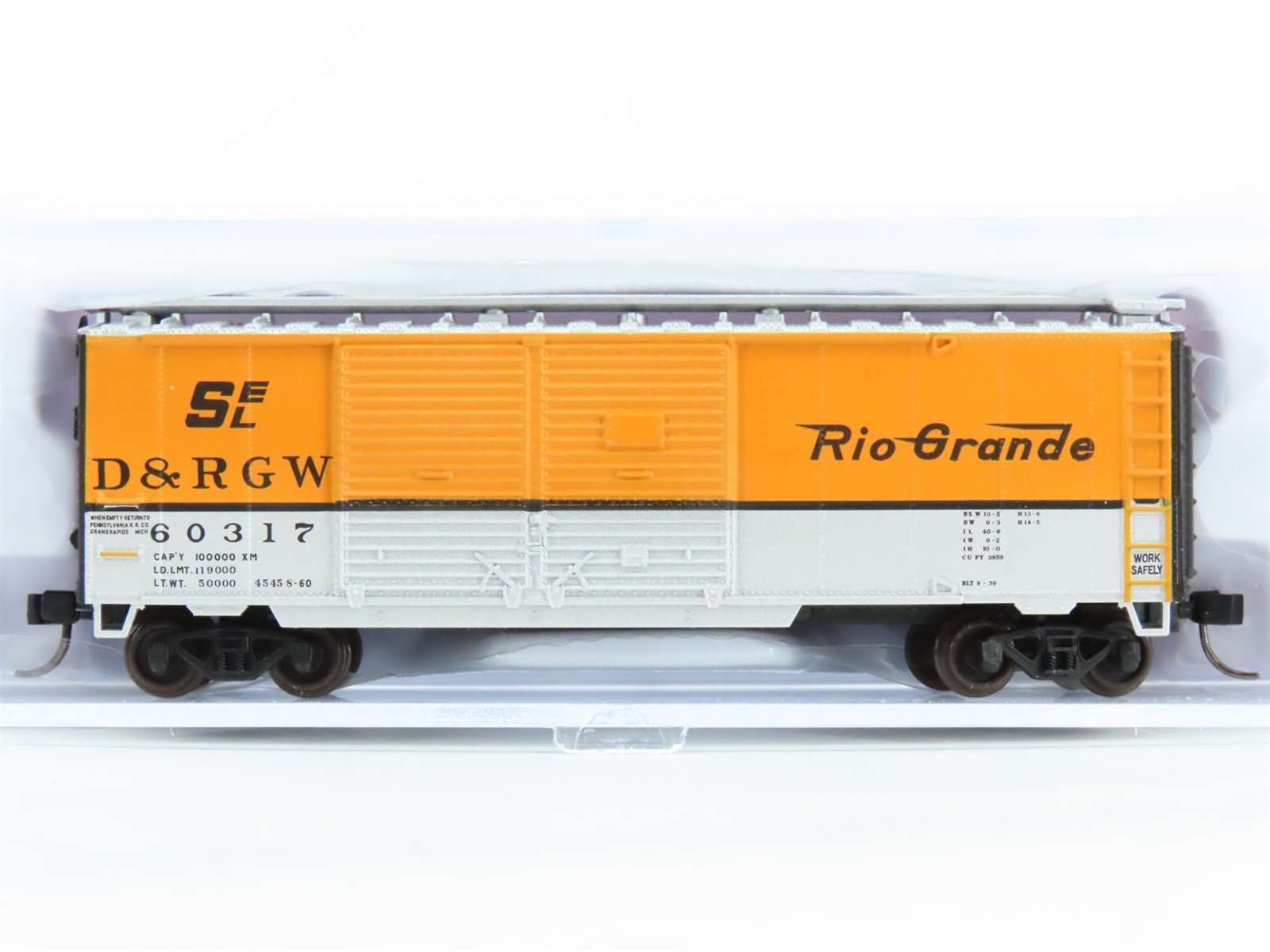 N Scale Atlas 50006194 D&RGW Rio Grande 40' Double Door Boxcar #60317