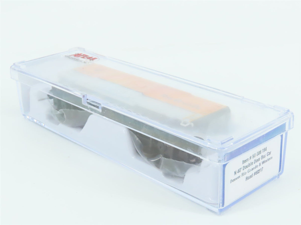 N Scale Atlas 50006194 D&amp;RGW Rio Grande 40&#39; Double Door Boxcar #60317