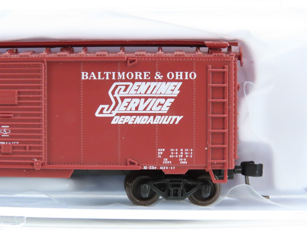 N Scale Atlas 50006190 B&amp;O Baltimore &amp; Ohio Sentinel Service 40&#39; Boxcar #294214