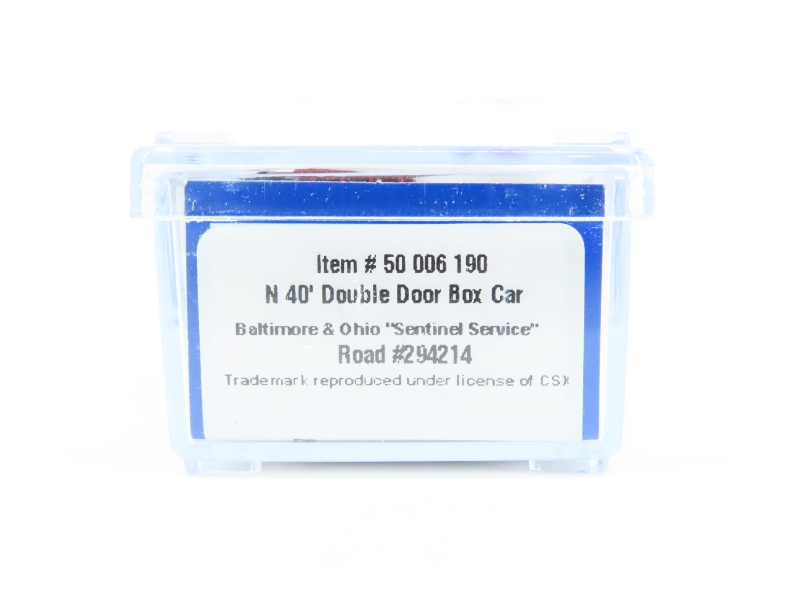 N Scale Atlas 50006190 B&O Baltimore & Ohio Sentinel Service 40' Boxcar #294214