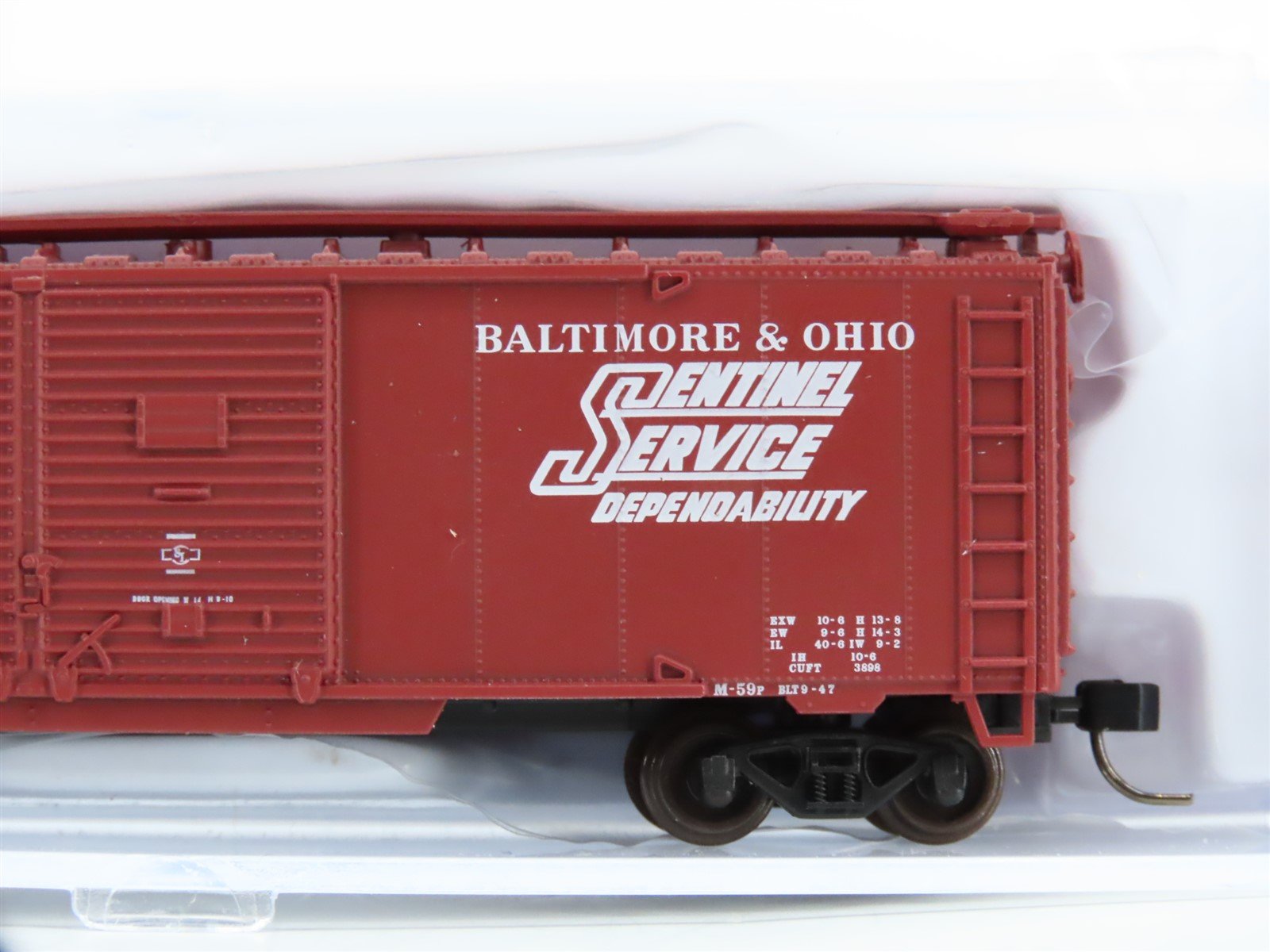 N Scale Atlas 50006189 B&O Baltimore & Ohio Sentinel Service 40' Boxcar #294201