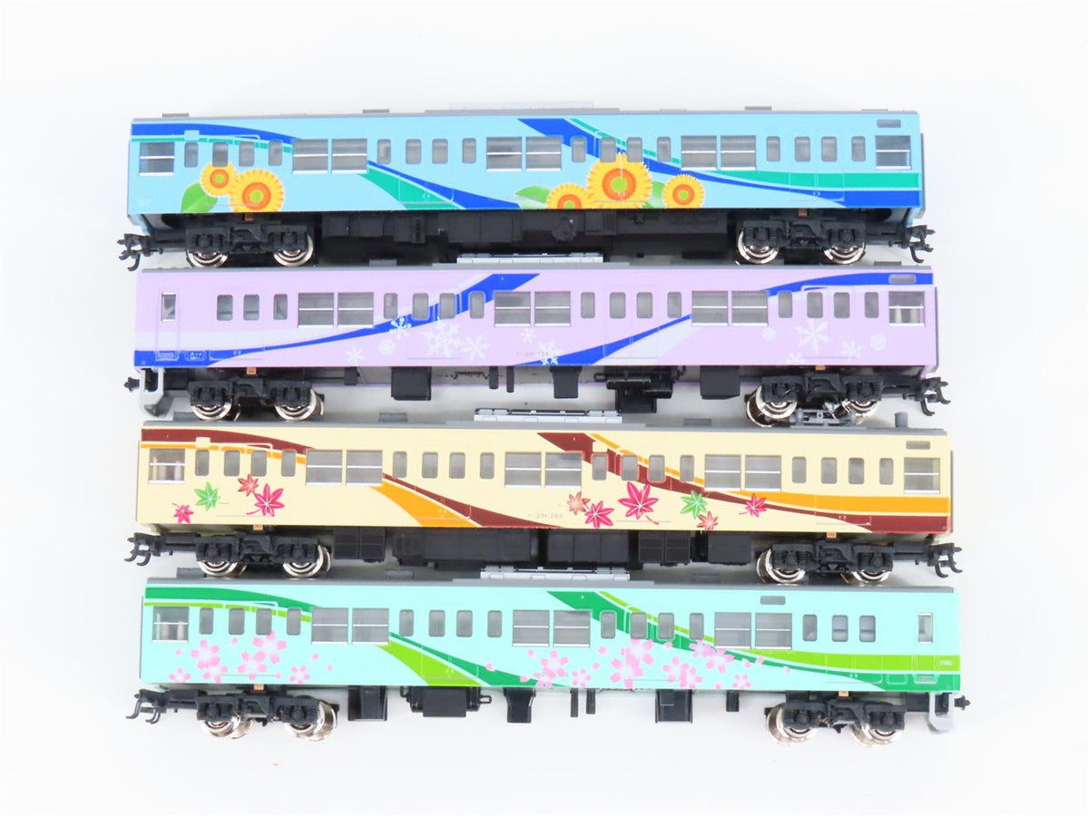 N Roundhouse/KATO 10-912 JR Japan Railways 201 Series &quot;Shikisai&quot; EMU 4-Car Set