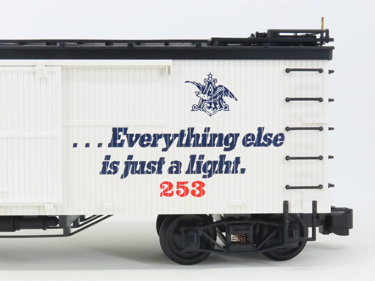 G Scale Delton Locomotive Works 4255A6 Bud Light Beer Single Door Box Car #253