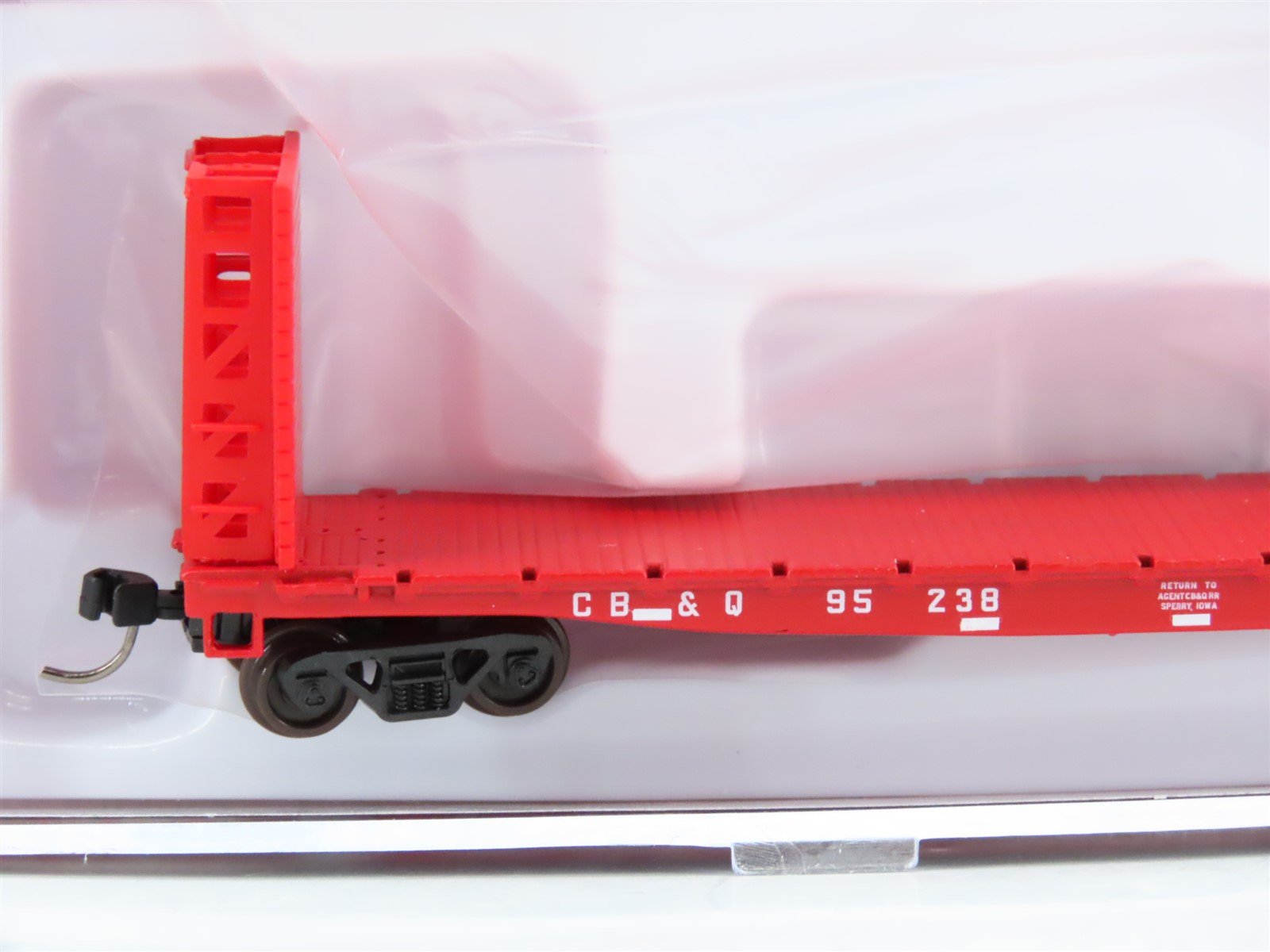 N Scale Atlas 50005793 CB&Q Burlington 48' Bulkhead Flat Car #95238