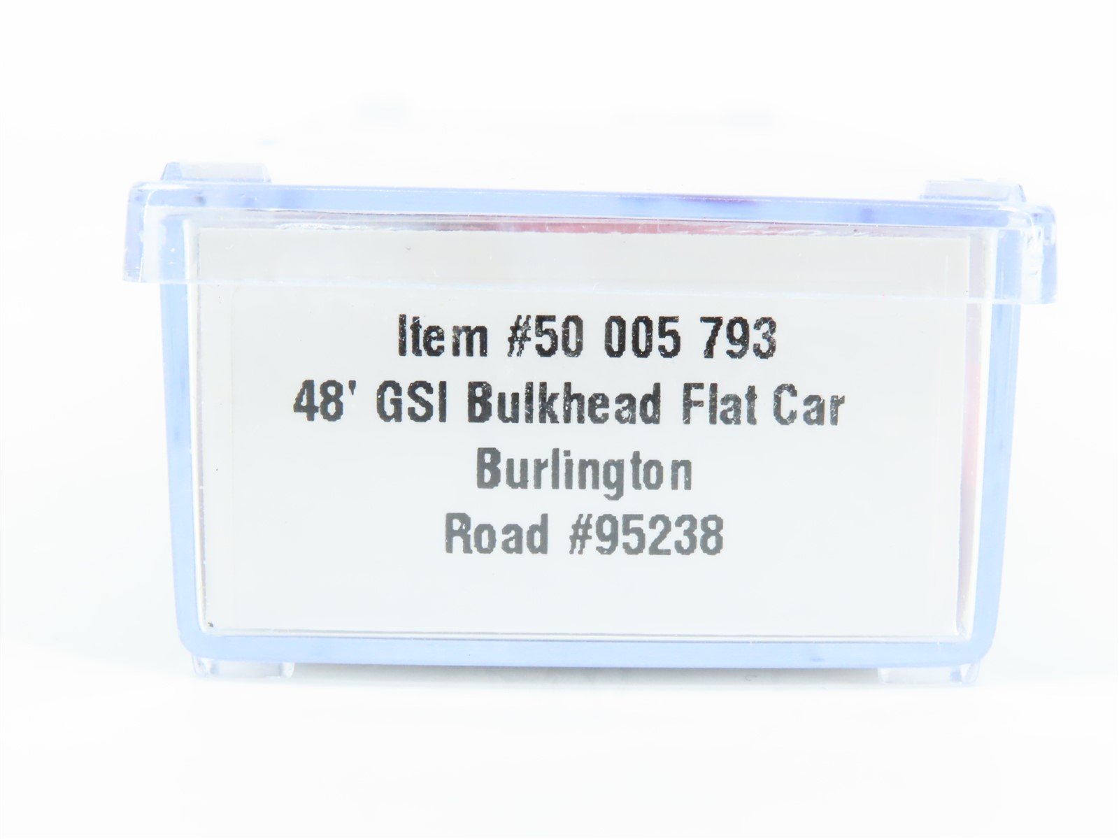N Scale Atlas 50005793 CB&Q Burlington 48' Bulkhead Flat Car #95238