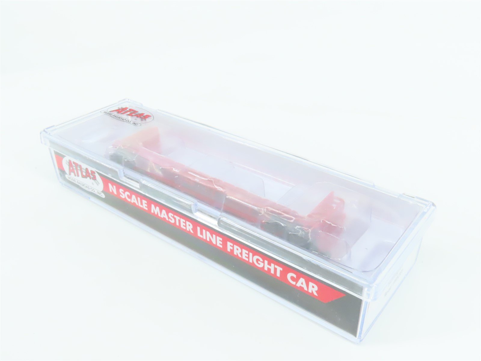 N Scale Atlas #50005792 CB&Q Burlington 48' GSI Bulkhead Flat Car #95205