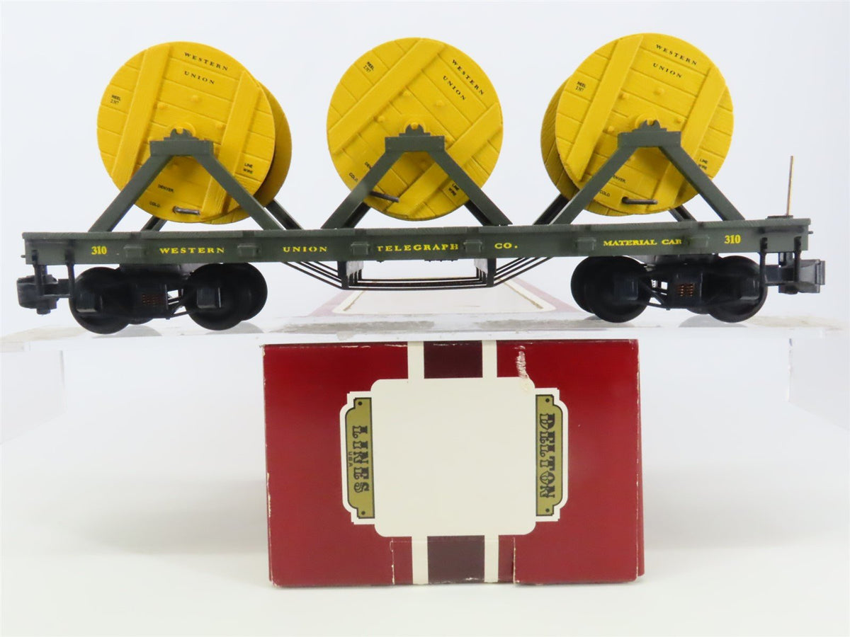 G Delton Locomotive Works Western Union Telegraph Flat Car #310 w/ Cable Reels