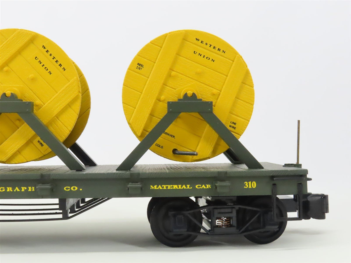 G Delton Locomotive Works Western Union Telegraph Flat Car #310 w/ Cable Reels