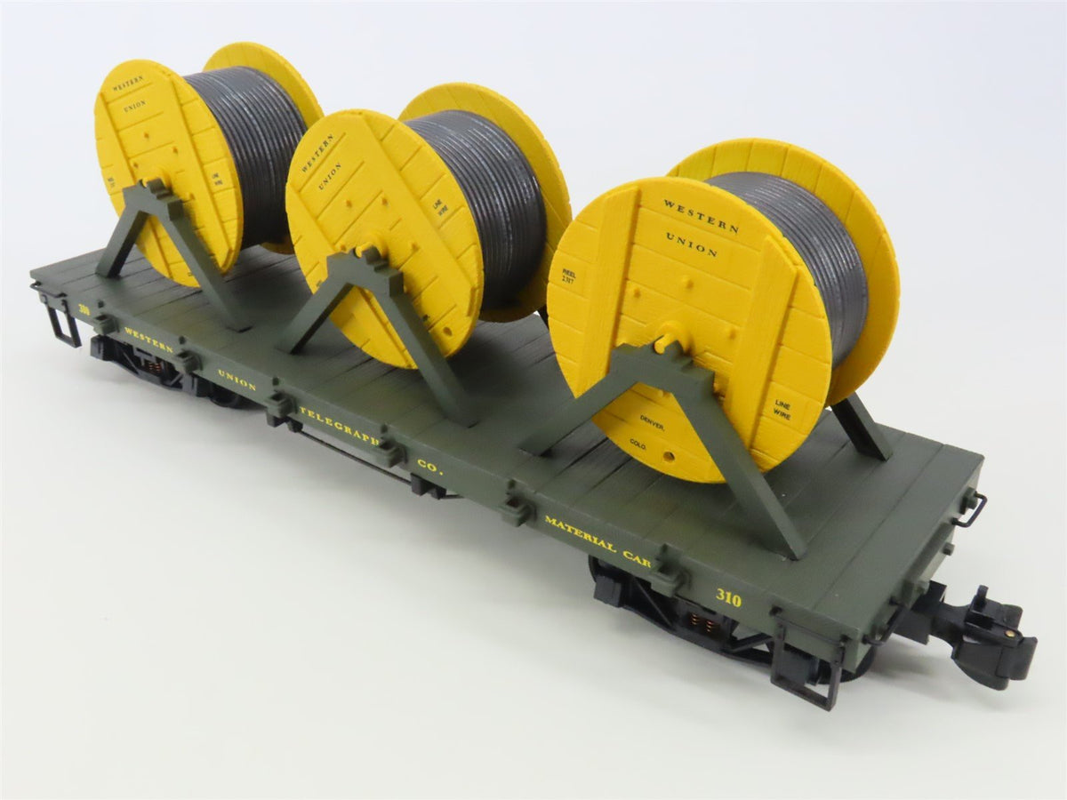 G Delton Locomotive Works Western Union Telegraph Flat Car #310 w/ Cable Reels