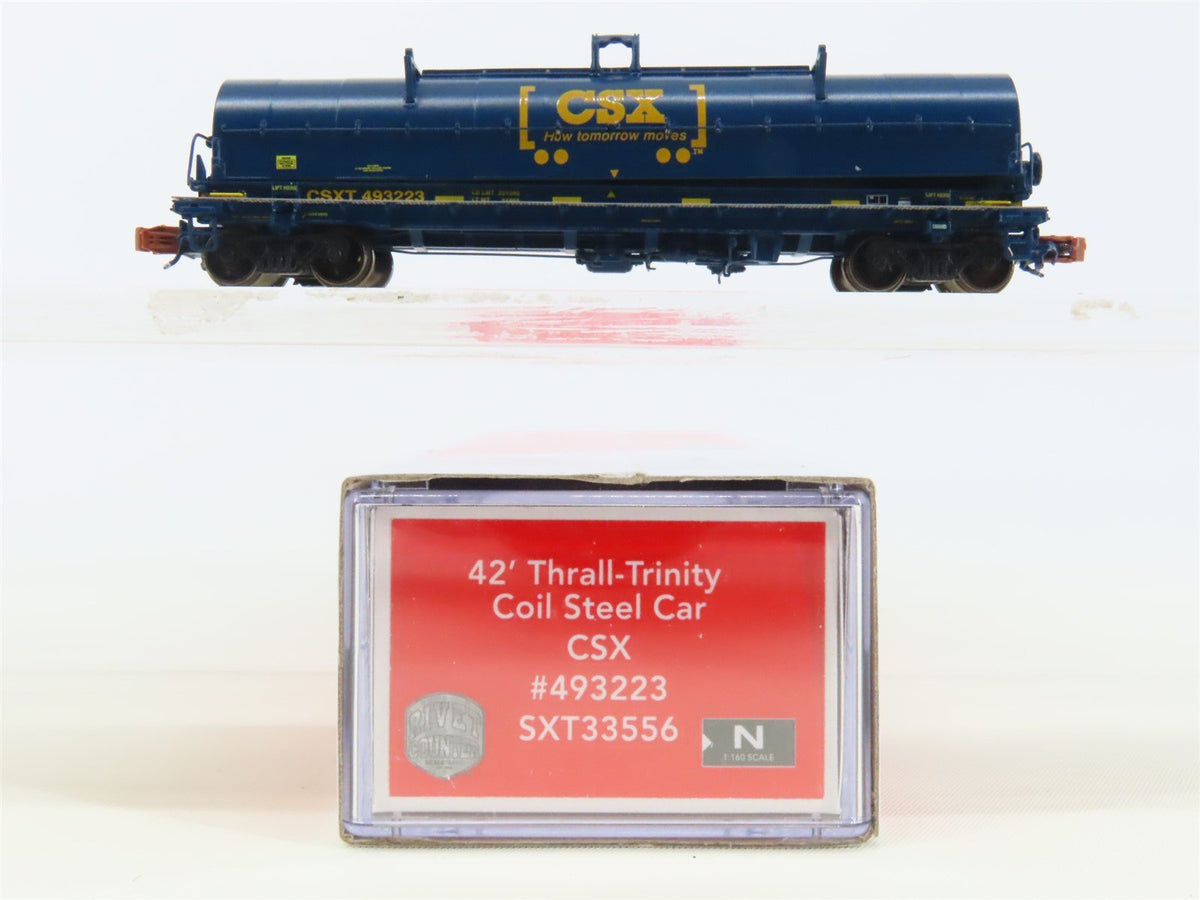 N Scale Scaletrains SXT33556 CSXT Railway Thrall 48&#39; Steel Coil Car #493223