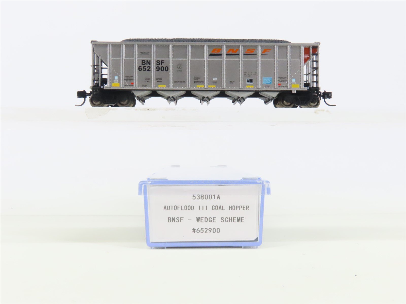 N Rapido 538001A BNSF Railway Autoflood 5-Bay Hopper Car #652900 w/Coal Load