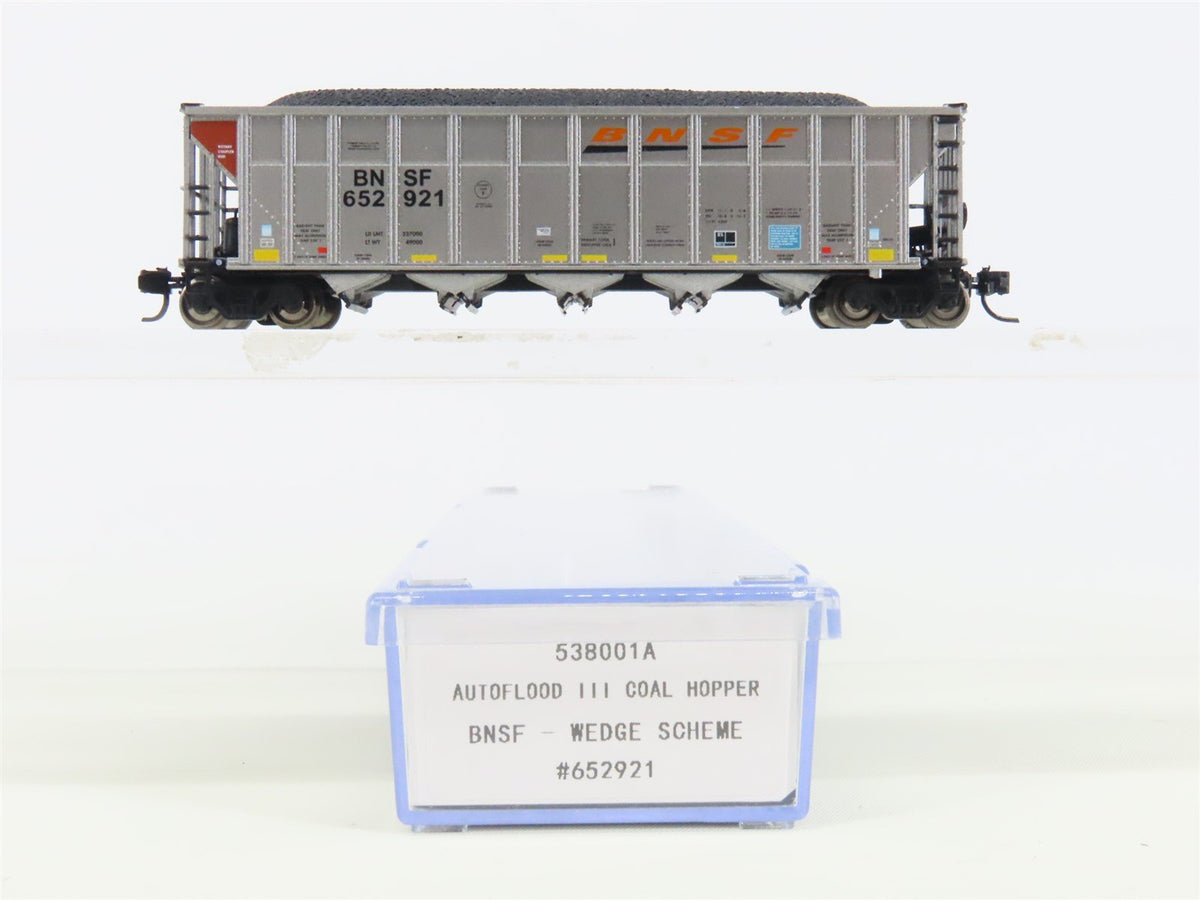 N Rapido 538001A BNSF Railway Autoflood 5-Bay Hopper Car #652921 w/Coal Load